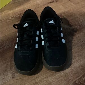 Adidas Kids Black and White Sneakers